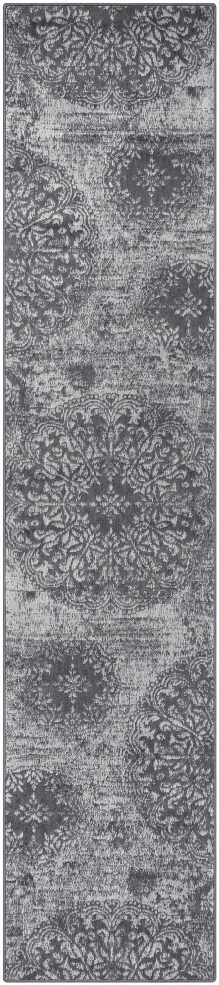 2' 7 x 12' Blakemore · Distressed medallion rug, slate and grey