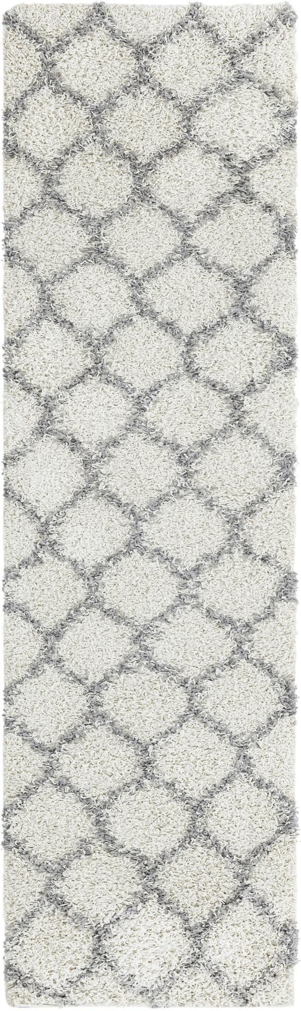 2' x 7' Barnett · Trellis Shag Rug, ivory