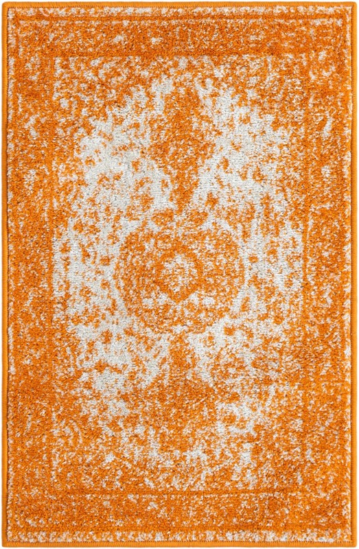 2' x 3' Eudora · Border rug, orange