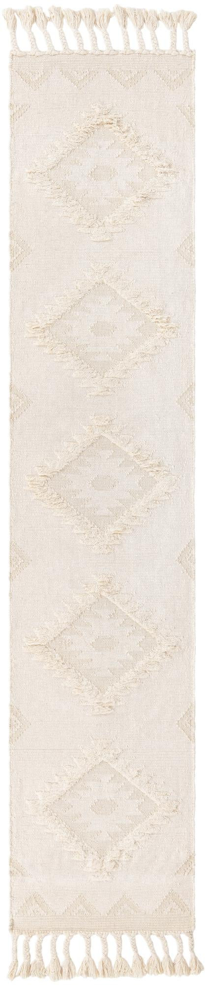 2' 7 x 13' 1 Amaranth · Diamond Wool Rug, ivory