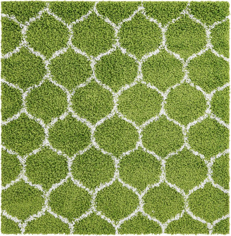5' 3 x 5' 3 Barnett · Lattice Shag Rug, green