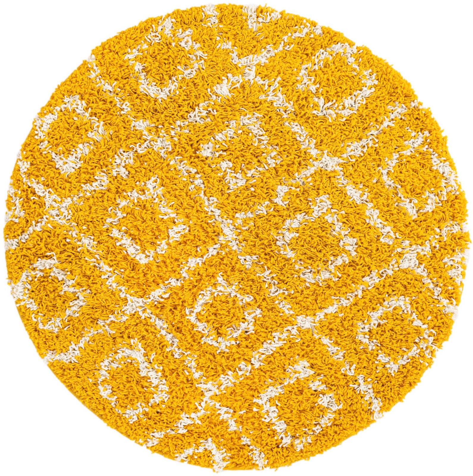 3' 3 x 3' 3 Brock · Geometric Shag Rug, yellow