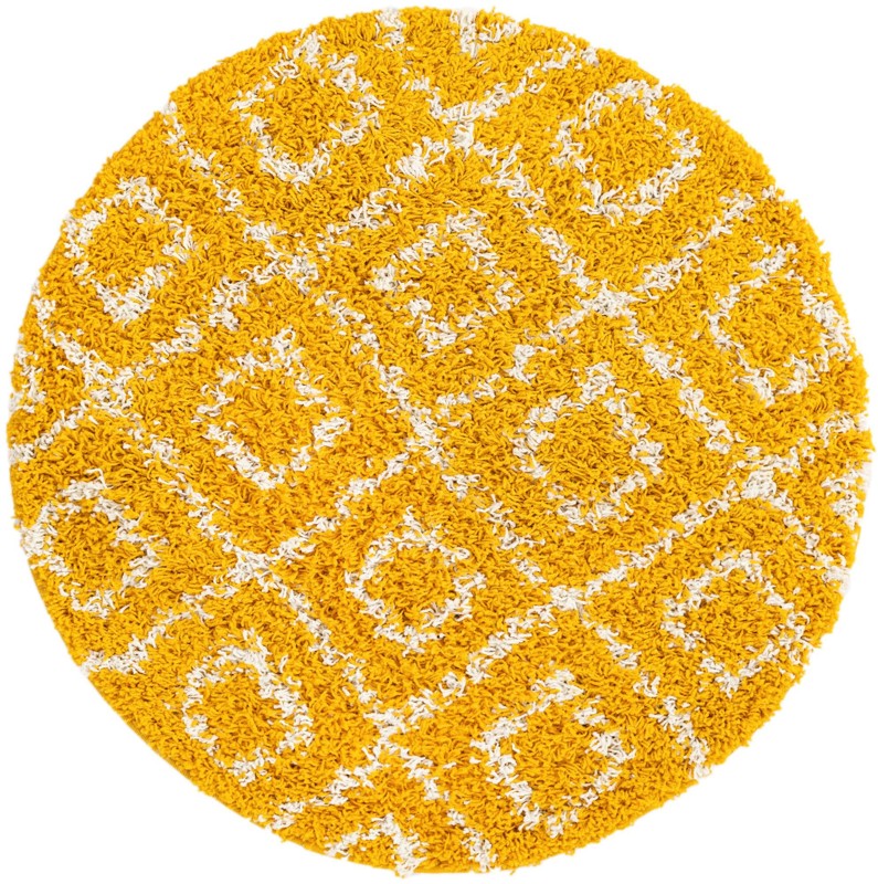 3' 3 x 3' 3 Brock · Geometric Shag Rug, yellow