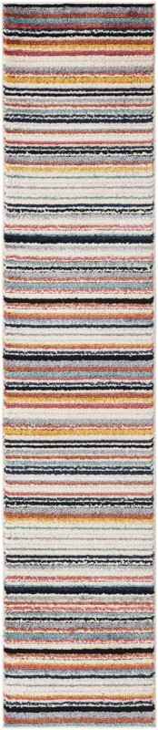 Agnes · Striped rug, ivory