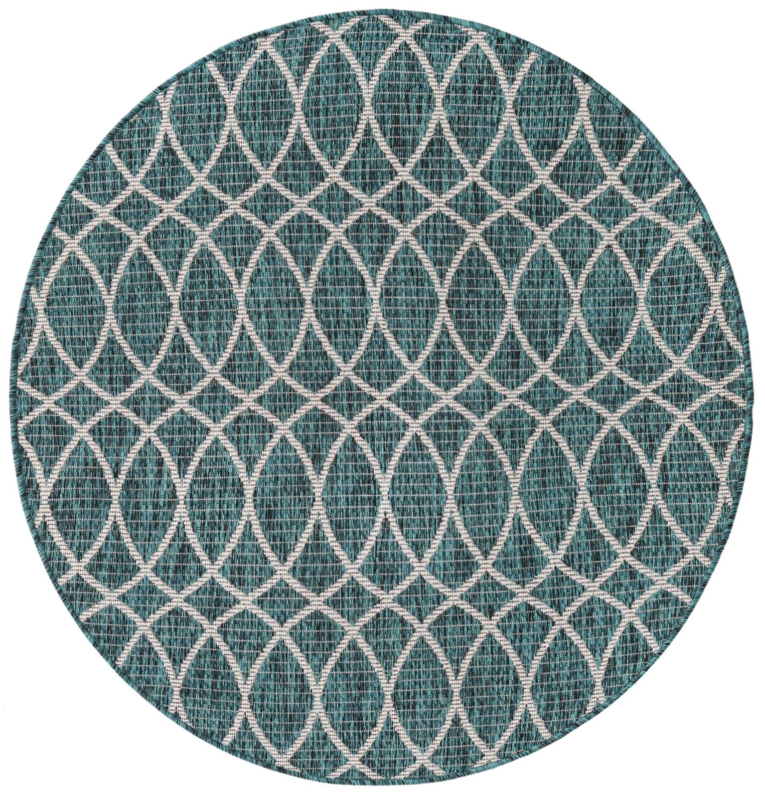4' x 4' Atkins · Geometric Outdoor Rug, teal