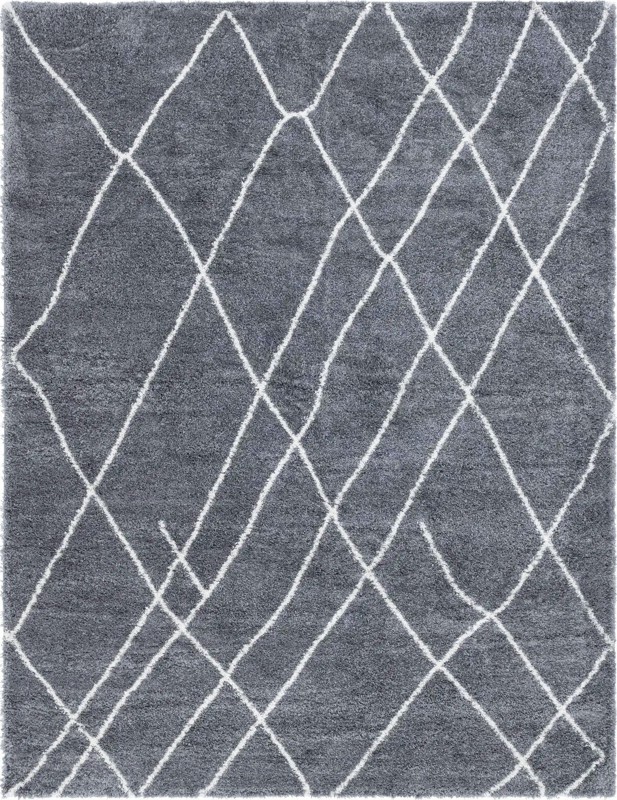 Clearbrook · Diamond Shag Rug, pebble gray