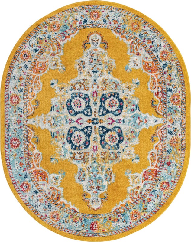 Selby · Medallion rug, yellow