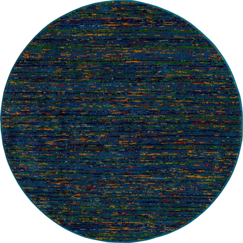 5' 3 x 5' 3 Thackeray · Abstract rug, navy