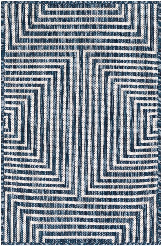 2' x 3' Gorse · Geometric Outdoor Rug, blue