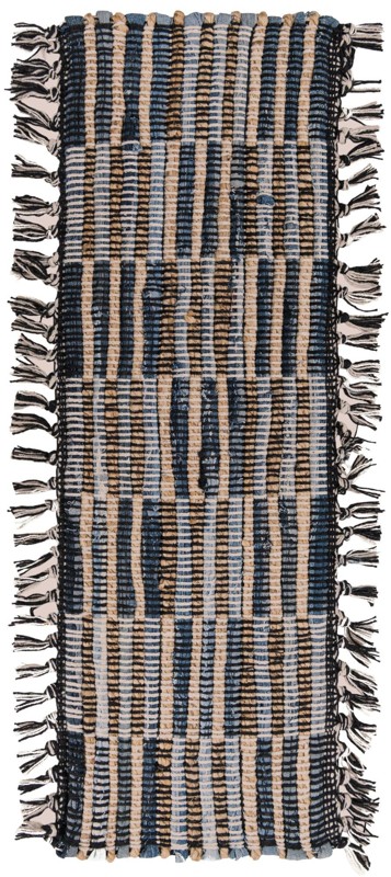 0' 9 x 2' 6 Ratcliff · Striped Chindi Rug