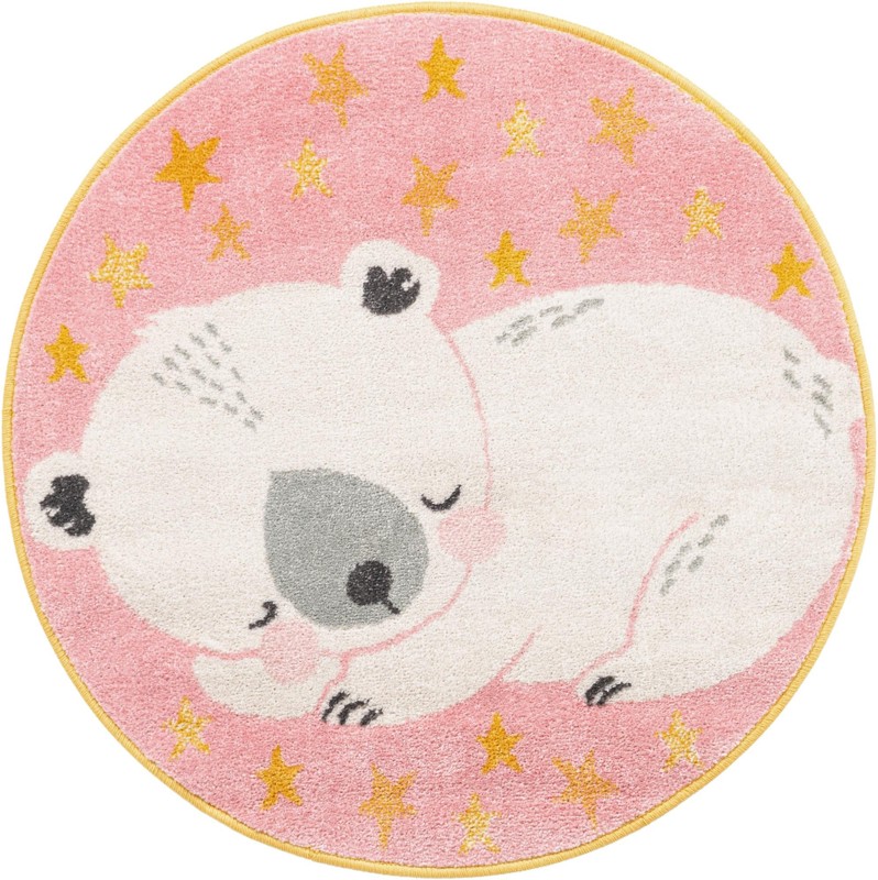 3' 3 x 3' 3 Smedley · Pictoral rug, pink