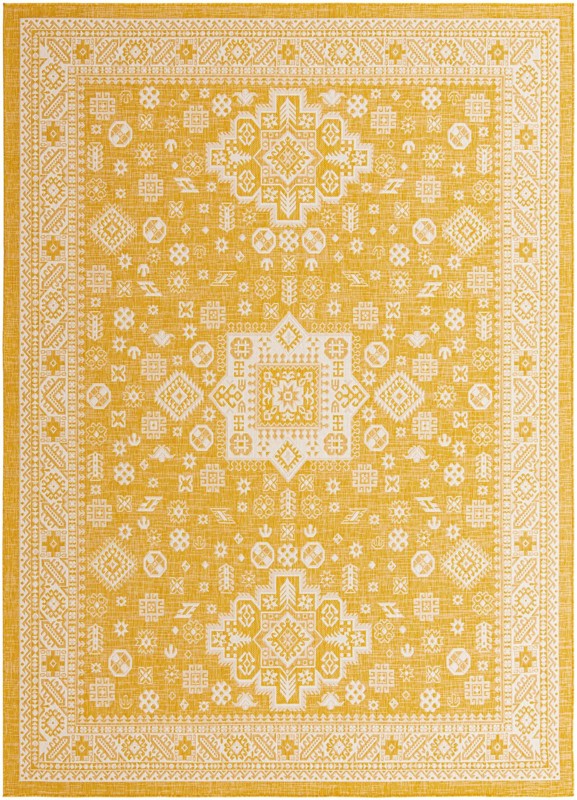 Bellamy · Border Outdoor Rug, yellow