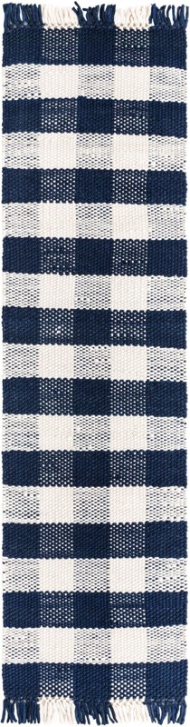 Grady · Checkered Washable Outdoor Rug, navy and ivory