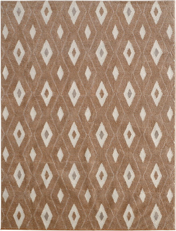 Gaines · Diamond rug, caramel and ivory