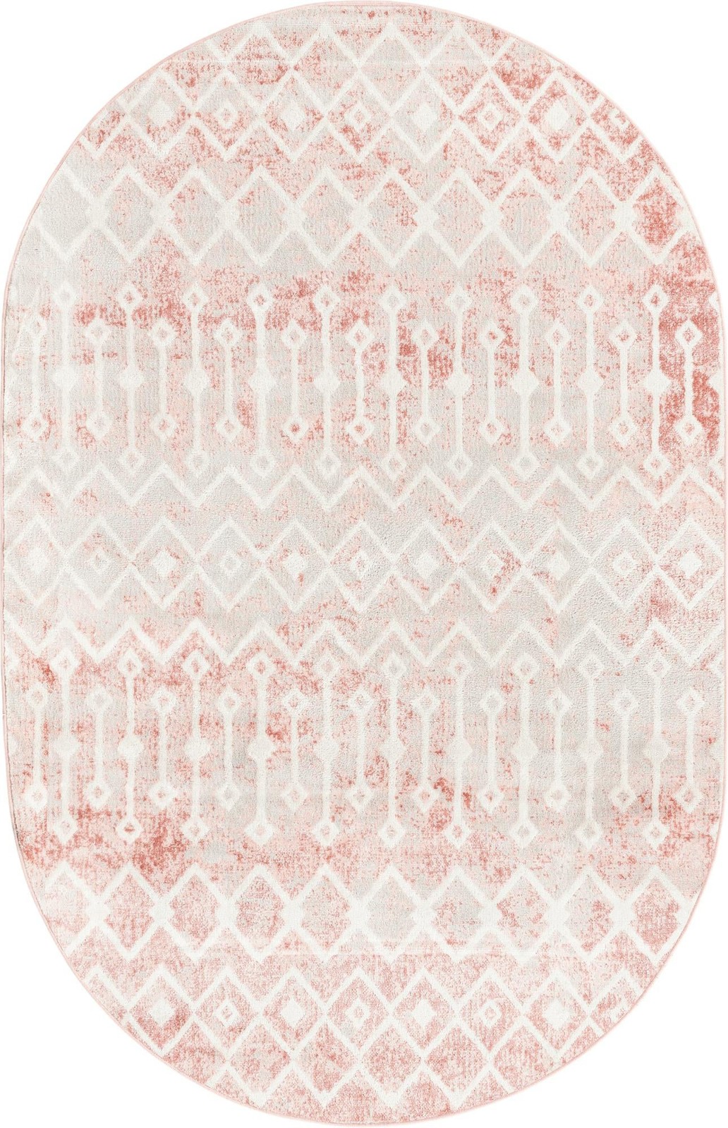 5' 3 x 8' Eugene · Diamond rug, dustyrose