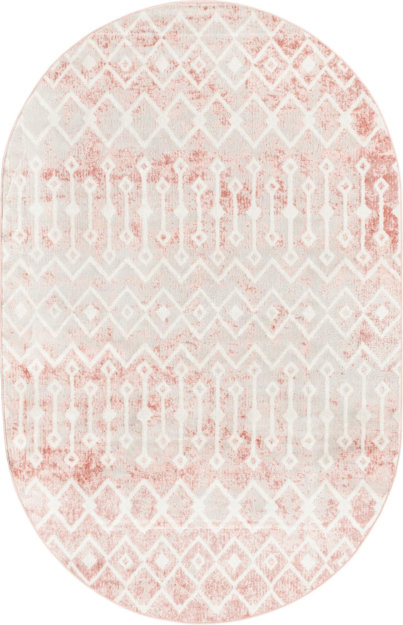5' 3 x 8' Eugene · Diamond rug, dustyrose