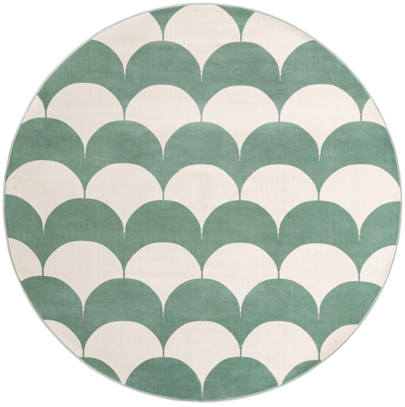 7' 10 x 7' 10 Ocala · Geometric rug, soft green