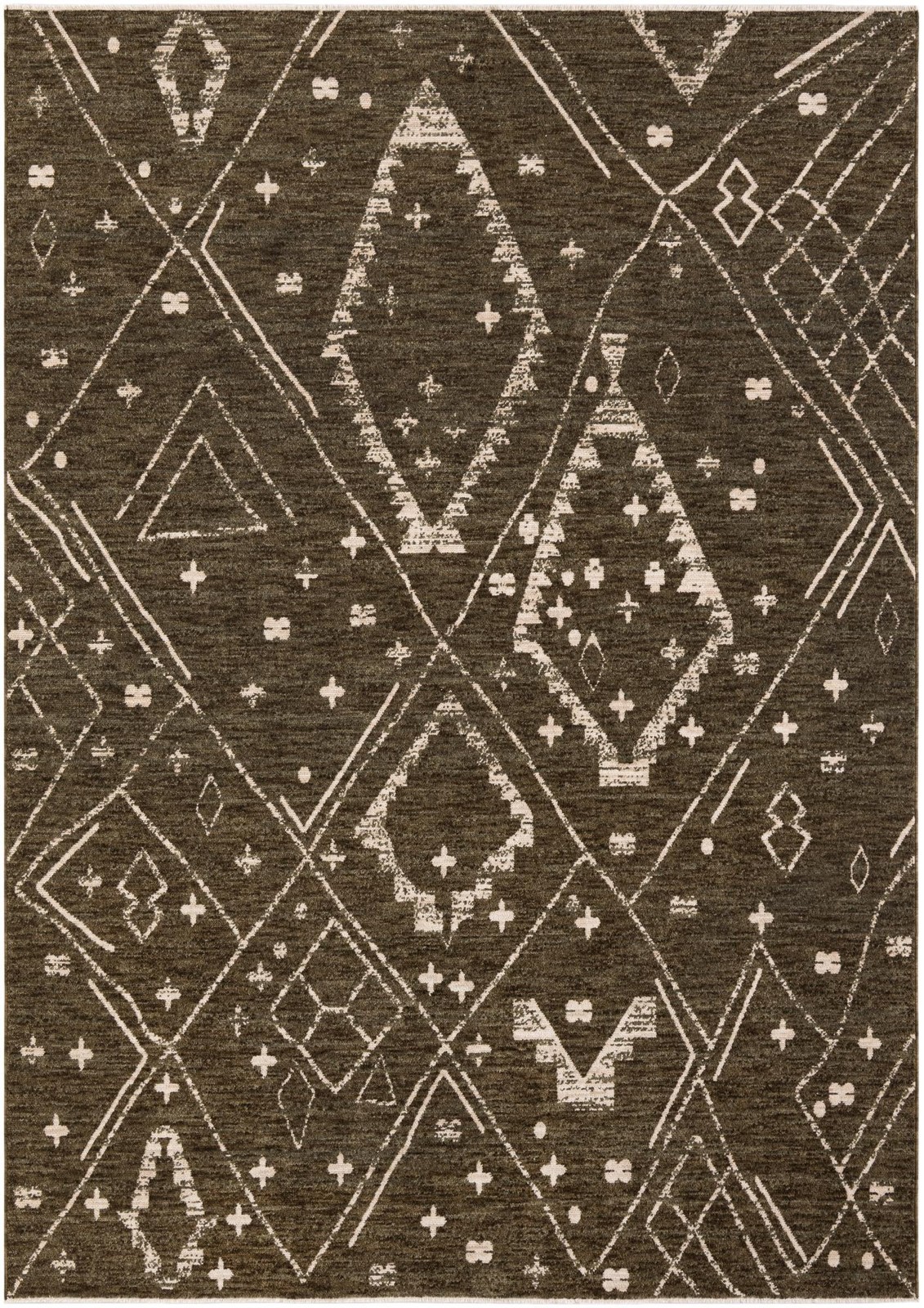9' x 12' 6 Ashford · Diamond rug, green