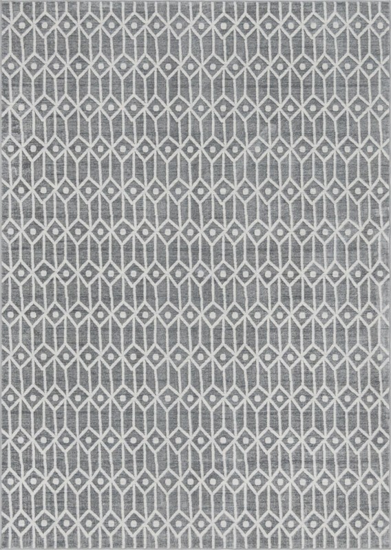 9' 10 x 14' Vincent · Diamond rug, grey
