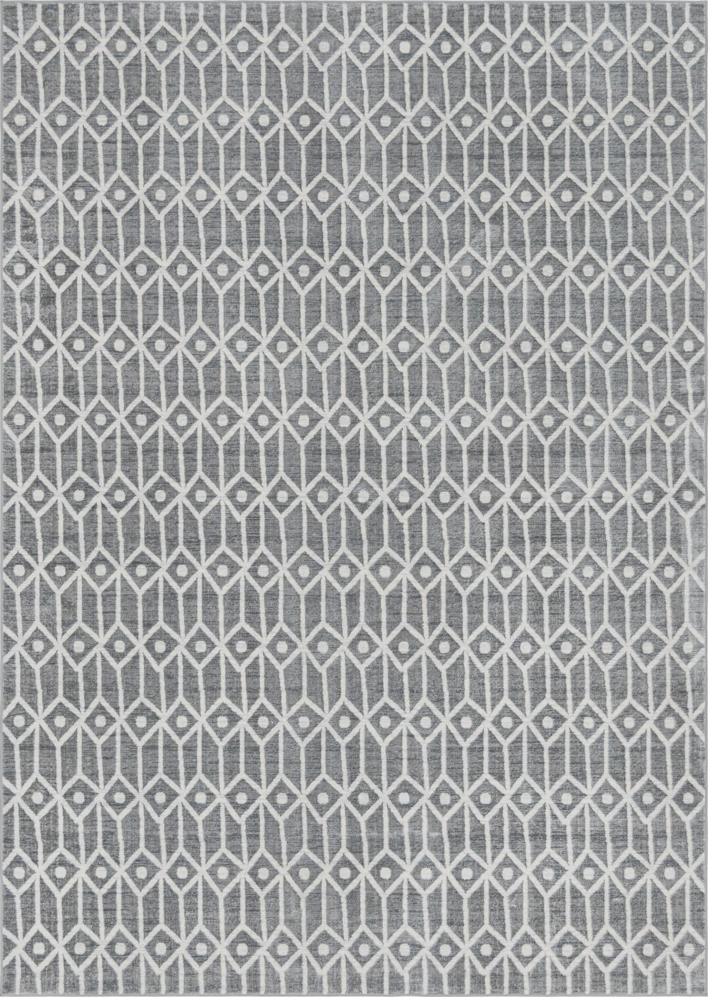 9' 10 x 14' Vincent · Diamond rug, grey