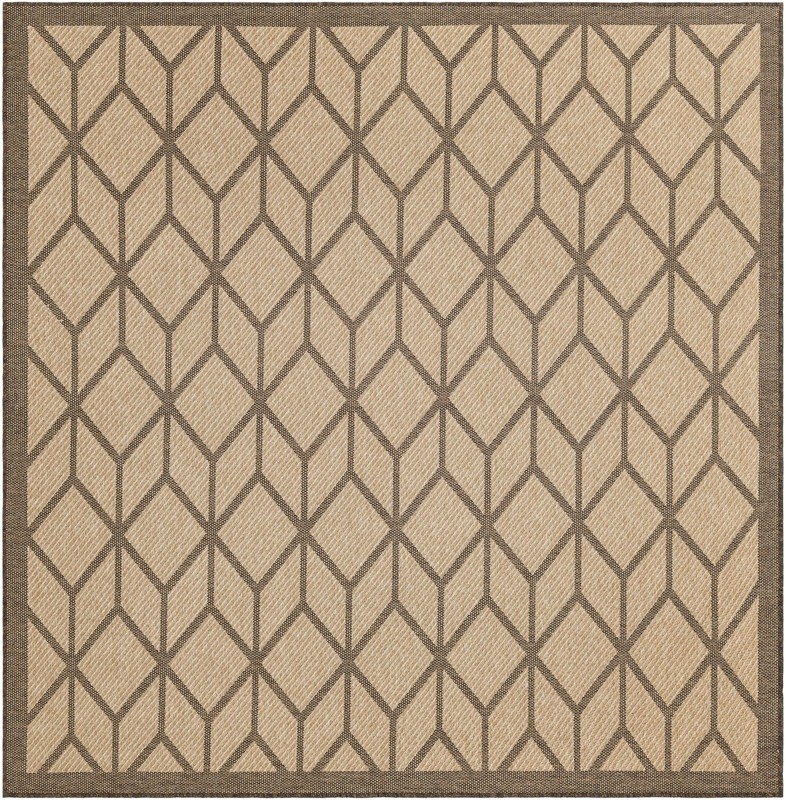 Ogden · Geometric diamond rug, natural and brown