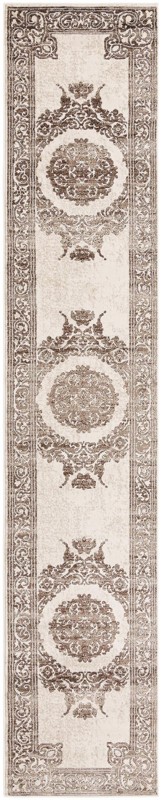 Thistle · Medallion rug, chocolate brown and beige