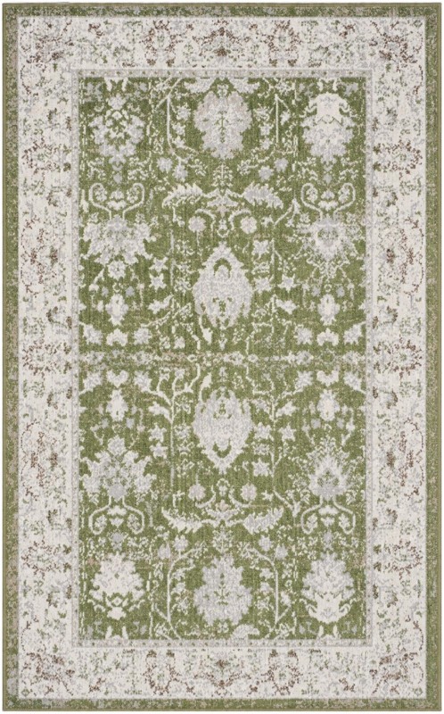 Sandys · Border Washable Rug, green