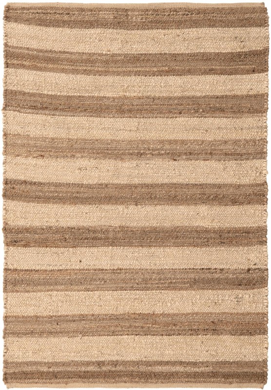 4' 1 x 6' 1 Askew · Striped Braided Jute Rug