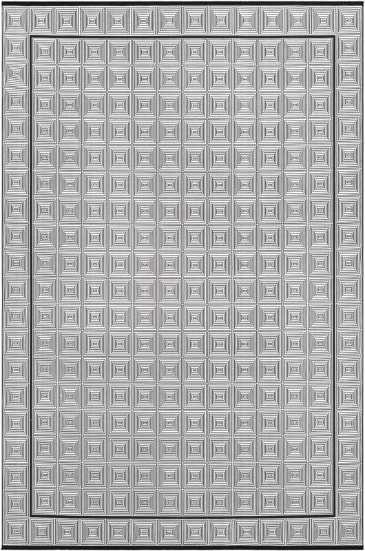 10' x 14' 1 Goddard · Geometric rug, black and white