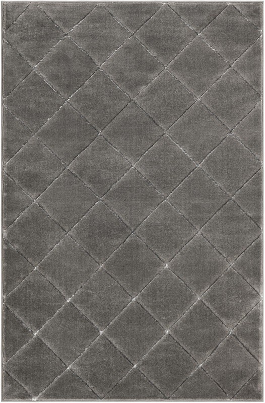 4' x 6' Gilchrist · Diamond rug, gray and silver
