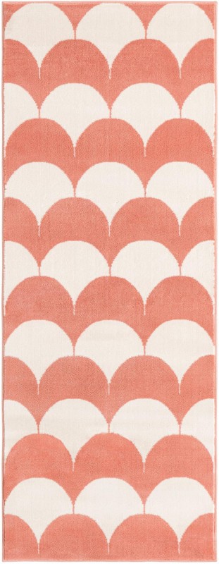 2' x 5' Ocala · Geometric rug, soft coral pink