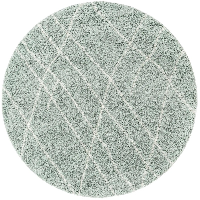6' x 6' Clearbrook · Diamond Shag Rug, sage green