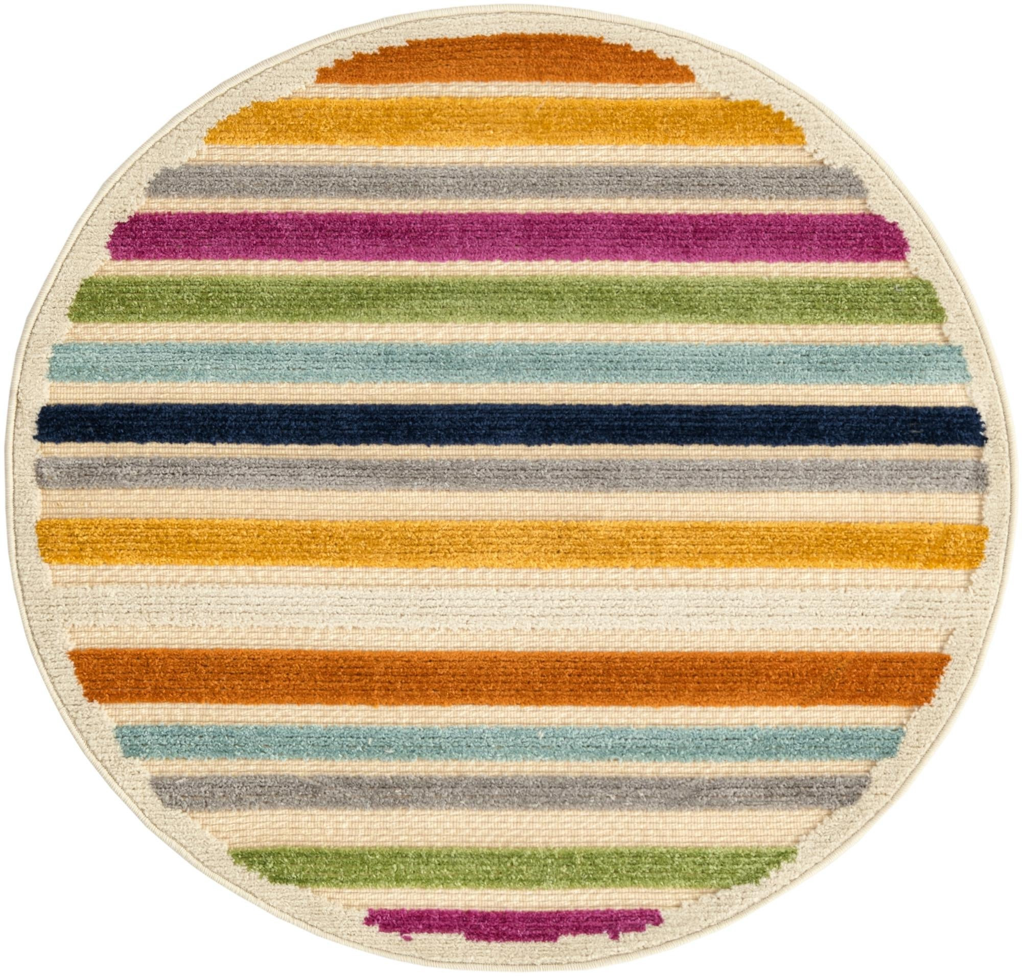 3' 3 x 3' 3 Wesley · Border Outdoor Rug, beige