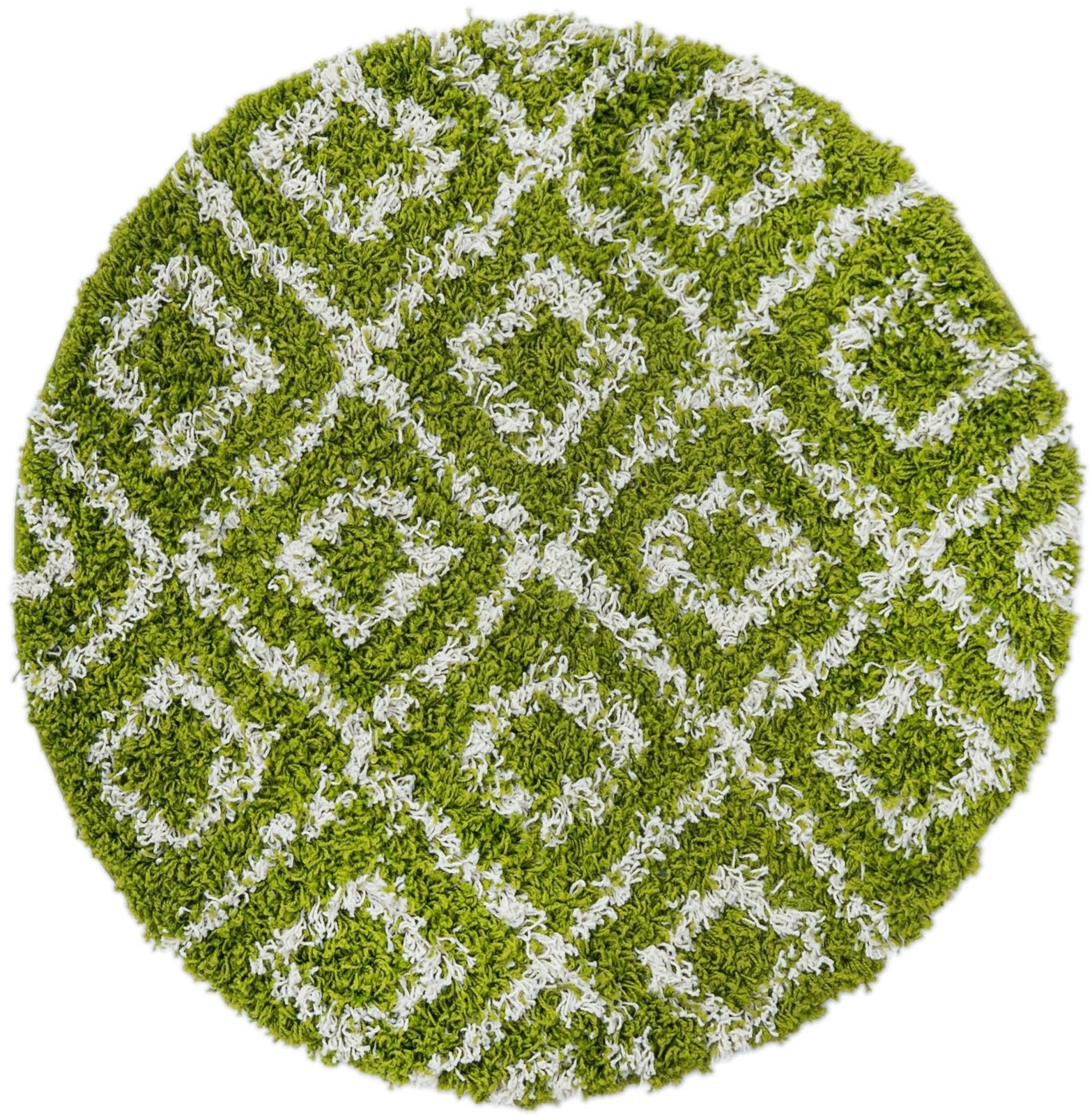 3' 3 x 3' 3 Brock · Geometric Shag Rug, green