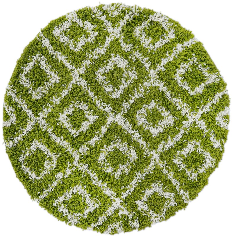 3' 3 x 3' 3 Brock · Geometric Shag Rug, green