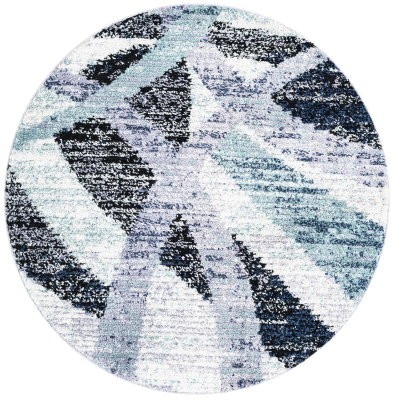 5' 3 x 5' 3 Tomlin · Abstract rug, gray and ivory