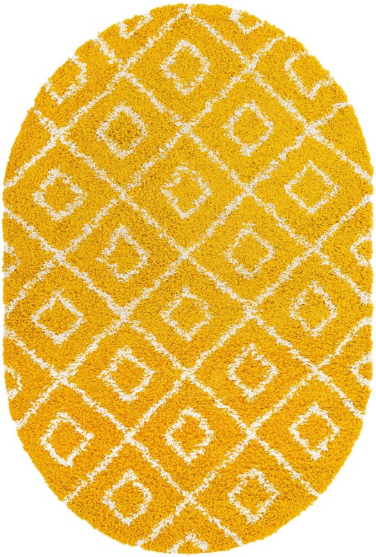 Brock · Diamond Shag Rug, yellow