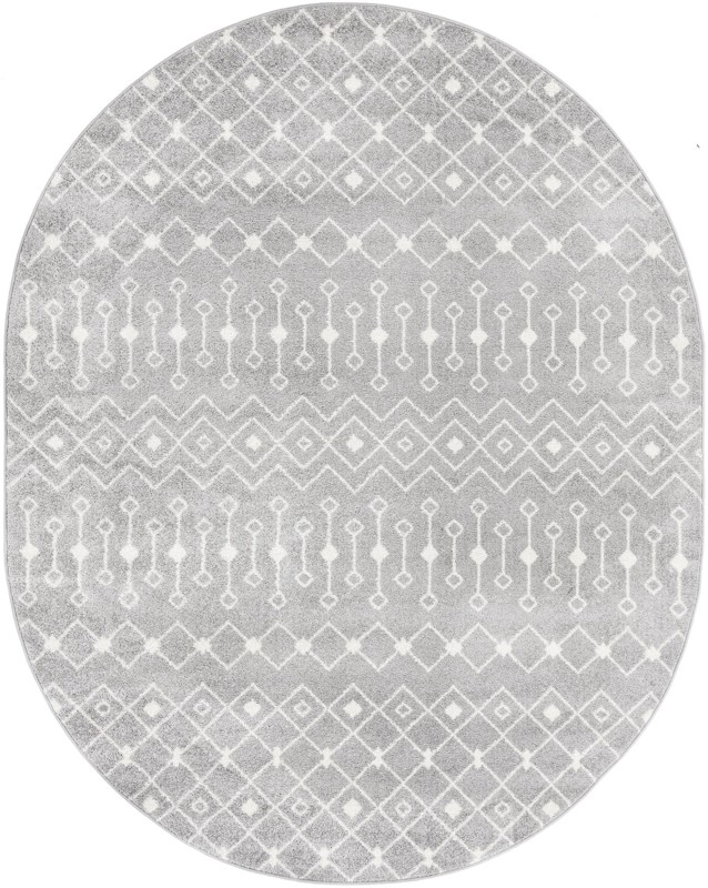 7' 10 x 10' Boswell · Geometric rug, gray and ivory
