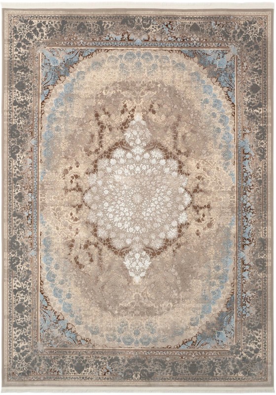 7' 3 x 10' Nevada · Border rug, beige
