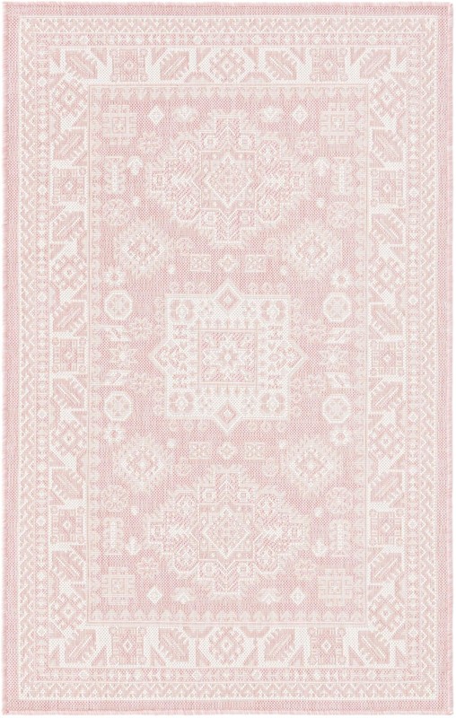 3' x 5' 3 Bellamy · Border Outdoor Rug, pink