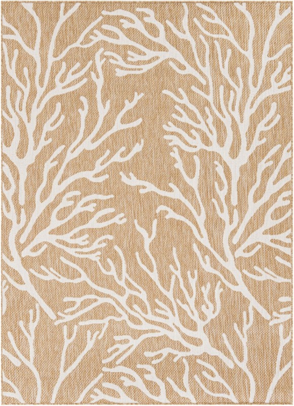 5' 3 x 7' Northfield · Floral / botanical Outdoor Rug, taupe