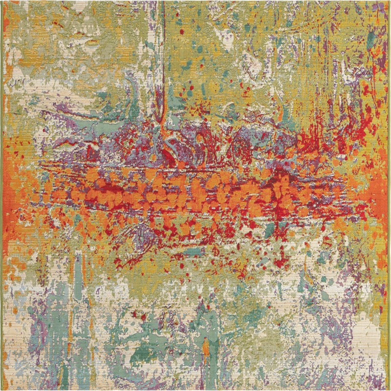 5' x 5' Lomax · Abstract Outdoor Rug