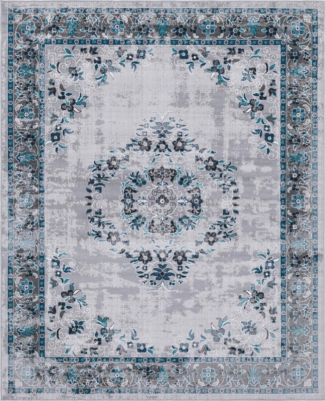 Jeffers · Border rug, grey