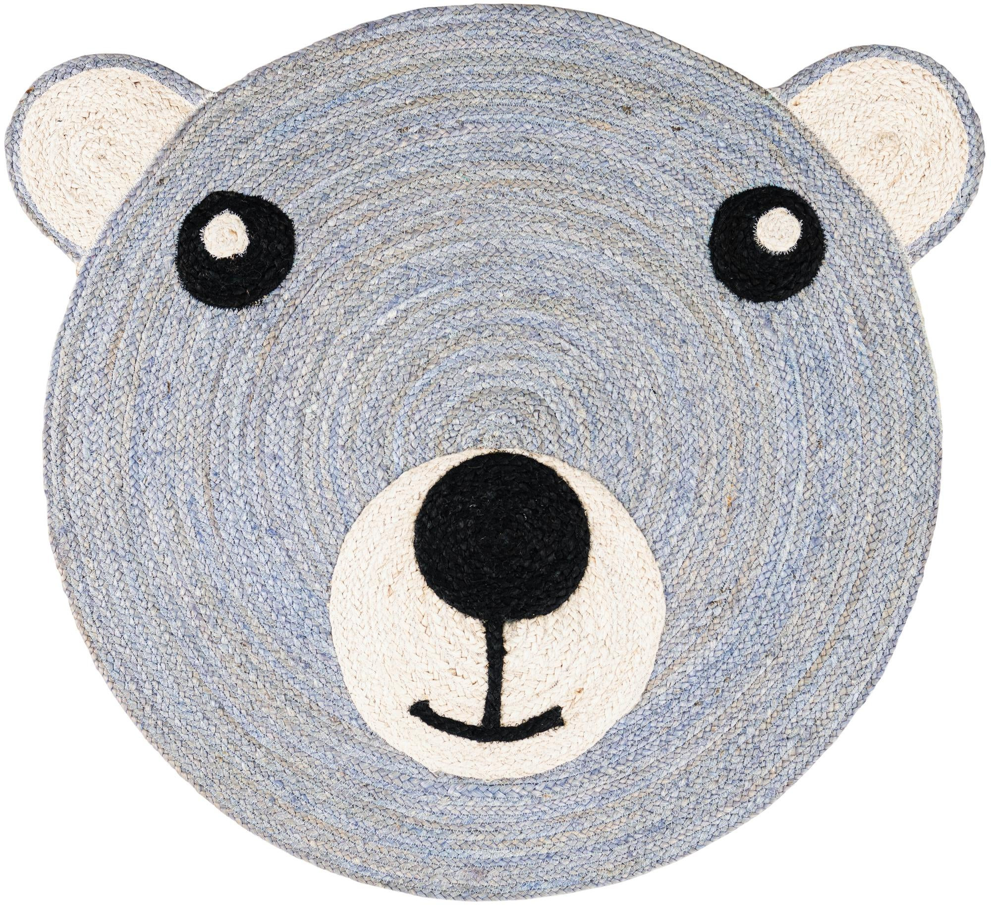 7' 10 x 7' 10 Godwin · Pictoral Braided Jute Rug, gray