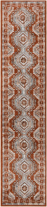 Harmon · Border rug, terracota red