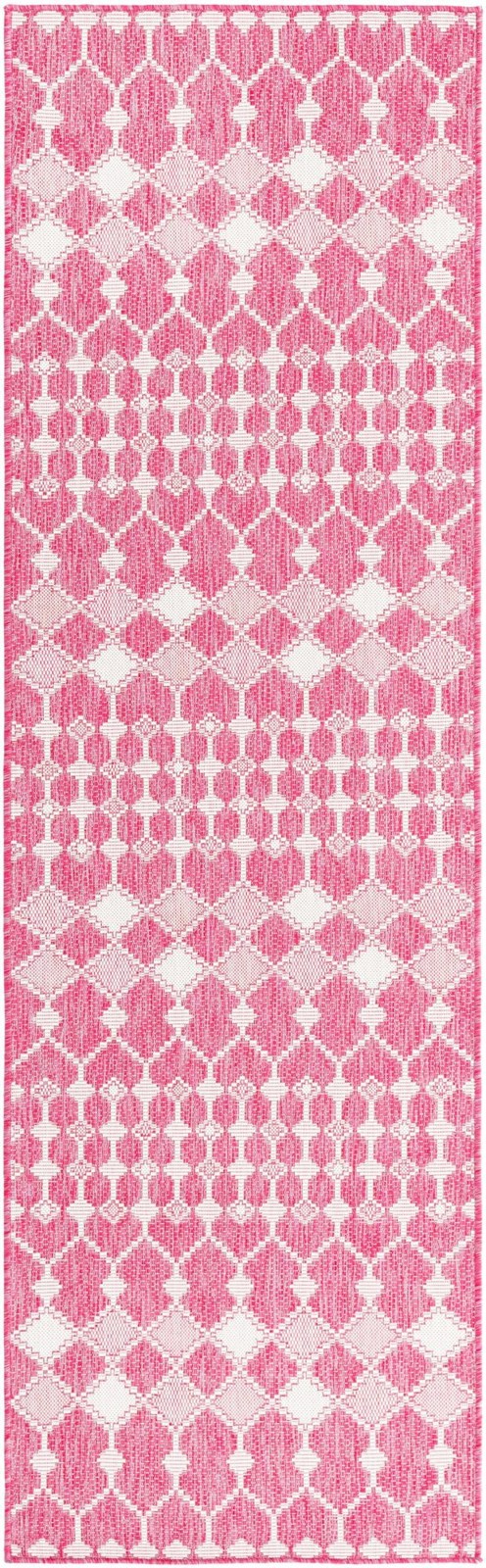2' 7 x 10' Ramsden · Diamond Outdoor Rug, magenta