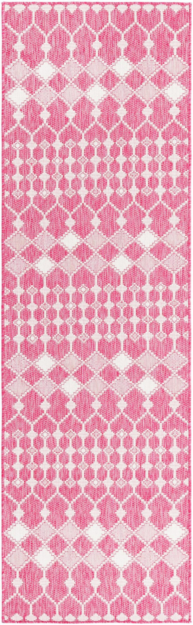 2' 7 x 10' Ramsden · Diamond Outdoor Rug, magenta