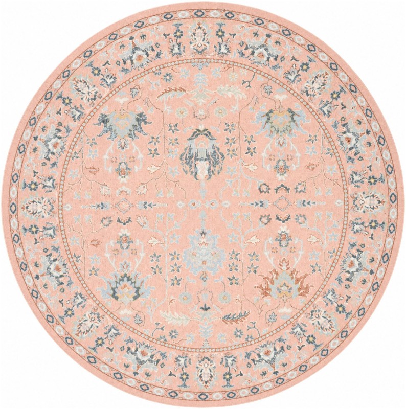 Sandys · Border Washable Rug, rose pink