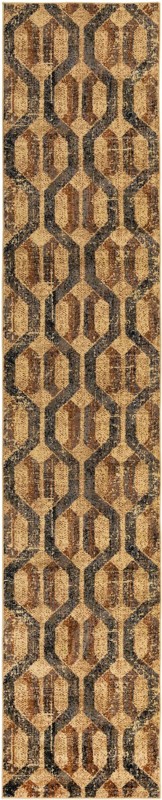 Acadia · Geometric lattice rug, beige and brown