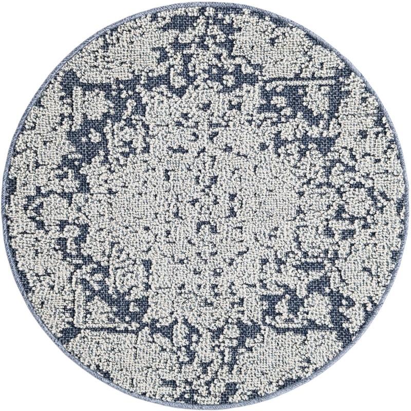 Cotter · Medallion Outdoor Rug, navy blue